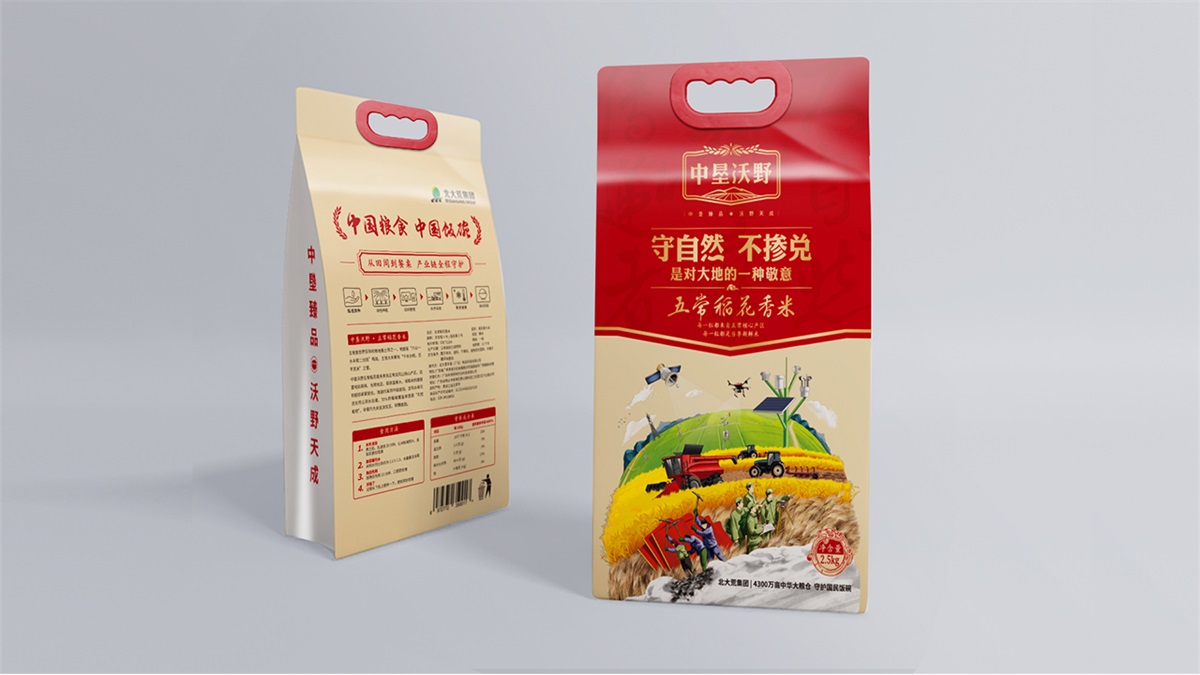 北大荒·中墾沃野大米品牌設(shè)計案例